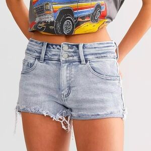KanCan 28 (5/6) Denim Women’s Jeans Shorts Stretch Mid Rise Cutoffs VBK2015
